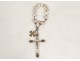 Rosary travel dizainier sterling silver pearl rosary nineteenth century