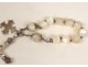Rosary travel dizainier sterling silver pearl rosary nineteenth century