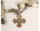 Rosary travel dizainier sterling silver pearl rosary nineteenth century