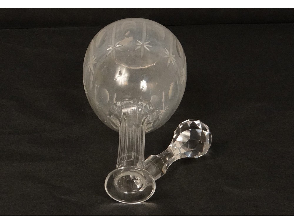 Carafe de luxe avec 6 verres en cristal d'Italie - Multicolores