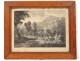 Mountain landscape engraving characters Shepherd path trees engraving nineteenth