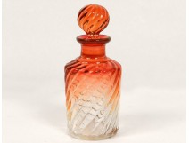 Perfume bottle crystal Baccarat France toilet model bamboo twentieth century