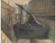 HST table landscape port docks marine Nantes church Abel Hervé painting XIX