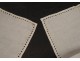 Pair old linen napkins placemats Métis embroidery flower french mat twentieth