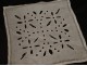 Métis former linen doily embroidery cut flowers foliage french mat twentieth
