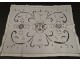 Center table linen doily embroidery cut lilies twentieth century