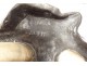 Sculpture elegant woman dog greyhound greyhound nineteenth marble Carvin France