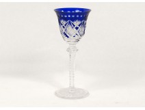 Cut crystal goblet Saint-Louis France french antique glass twentieth