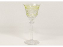 Cut crystal goblet Saint-Louis France french antique glass twentieth