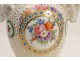 Medici porcelain vases pair Dresden Saxony Germany rams nineteenth flowers