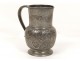 Pitcher tin flowers crest coat fish boat punches nineteenth century