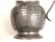Pitcher tin flowers crest coat fish boat punches nineteenth century