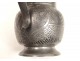 Pitcher tin flowers crest coat fish boat punches nineteenth century
