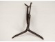 Landier old wrought iron fireplace grate holder candlelight eighteenth century