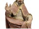 Rare polychrome wood sculpture Saint-Nicolas Bishop children Myre eighteenth