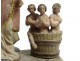 Rare polychrome wood sculpture Saint-Nicolas Bishop children Myre eighteenth