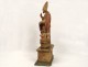 Rare polychrome wood sculpture Saint-Nicolas Bishop children Myre eighteenth