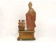Rare polychrome wood sculpture Saint-Nicolas Bishop children Myre eighteenth