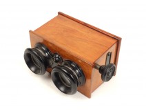 Stereoscope viewer slides wood twentieth century photographs