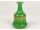 Carafe night service opaline green gilding Baccarat Napoleon III nineteenth