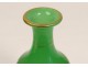 Carafe night service opaline green gilding Baccarat Napoleon III nineteenth