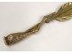 Seal stamp cutter gilt bronze eagle feather leg monogram nineteenth