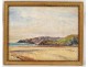 Watercolor landscape Erquy Britain beach Carroual Guéritte edge twentieth sea