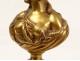 Gilt bronze bust sculpture Marie Antoinette marble column nineteenth century