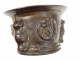 Brass bronze mortar apothecary mortar grotesque characters seventeenth century