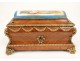 Jewelry box Louis XV rosewood Sevres porcelain bronze NapIII nineteenth