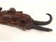 Black Forest wood carving antique french fox pipe whip hook fox nineteenth