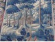 Tapestry Aubusson landscape thatched cottages birds park tapestry XVIIIè century