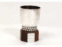 Cup sterling silver timbale Pierre Maeght Paris pigeon shooting twentieth Dakar