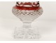 Cut crystal vase St. Louis France Versailles Thistle red crystal twentieth