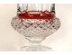 Cut crystal vase St. Louis France Versailles Thistle red crystal twentieth