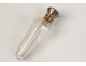 Silver gilt salts bottle crystal glass flower case Napoleon III nineteenth