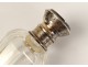 Silver gilt salts bottle crystal glass flower case Napoleon III nineteenth