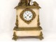 Gold clock Marble King Louis VII France Crusades Templars clock nineteenth