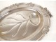 Roast meat platter Louis XV silver metal arms shells 19th