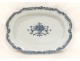 Earthenware dish Rouen Lille basket bouquet flowers eighteenth century