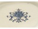 Earthenware dish Rouen Lille basket bouquet flowers eighteenth century