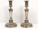 Pair Louis XVI silver candlesticks candlesticks bronze candlesticks eighteenth