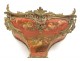 Ass lamp cartel Louis XV gilt bronze painted wooden birds eighteenth flowers