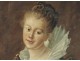 HST table portrait young woman reading books nineteenth century French School