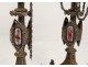 Pendulum gothic candelabra France English knights king queen NapIII 19th