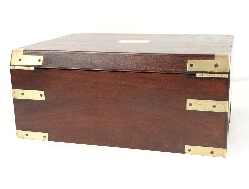 Box Printing Officer Travel Writing Desk Solid Gany Gilded Box Printing Officer Travel Writing Desk Solid Gany Gilded Bronze Nineteenth