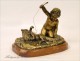 Gilded bronze sculpture, Child and Cat, J.D Aste, 19th