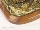 Gilded bronze sculpture, Child and Cat, J.D Aste, 19th