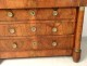 Empire chest walnut gilded bronze clover flowers lock columns nineteenth century