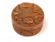 Pill box tagua carved bird dog convict nineteenth century